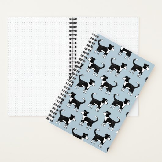 Welsh Border Collie Sheepdog Niedliches Pattern No Notizblock (Innen)