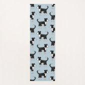 Welsh Border Collie Sheepdog Pattern Yogamatte (Vorderseite)