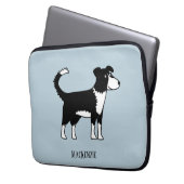 Welsh Border Collie Sheepdog Personalisiert Laptopschutzhülle (Vorderseite Links)