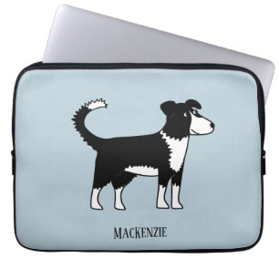 Welsh Border Collie Sheepdog Personalisiert Laptopschutzhülle