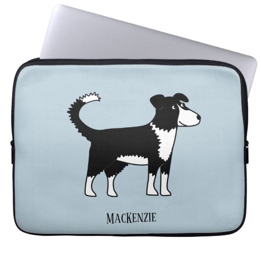 Welsh Border Collie Sheepdog Personalisiert Laptopschutzhülle (Vorderseite)