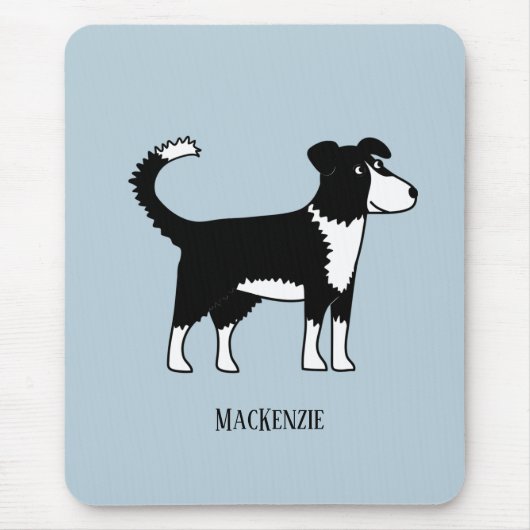 Welsh Border Collie Sheepdog Personalisiert Mousepad (Vorne)