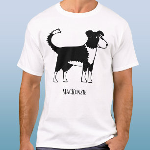 Welsh Border Collie Sheepdog Personalisiert T-Shirt