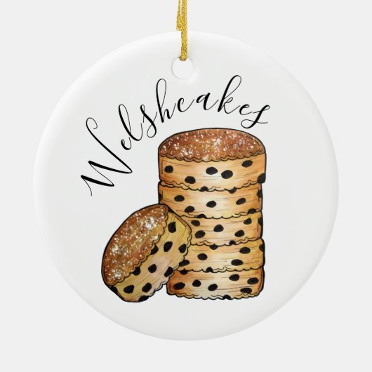 Welsh Cakes Welshcakes Bakestones UK British Food Keramik Ornament (Hinten)