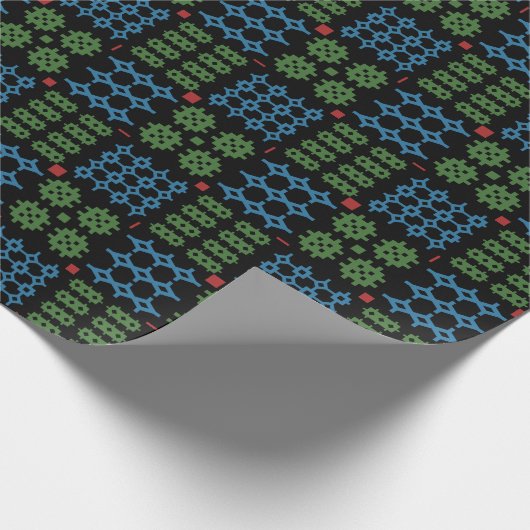 Welsh Carthen Blanket Tapestdesign Geschenkpapier (Ecke)