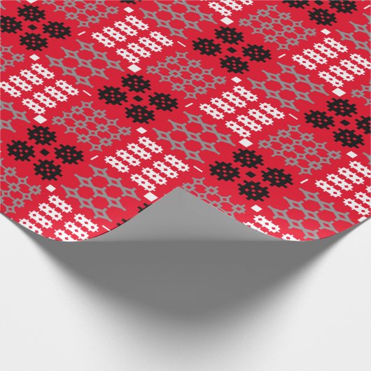 Welsh Carthen Blanket Tapestdesign Geschenkpapier (Ecke)
