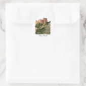WELSH CASTLES RUNDER AUFKLEBER (Tasche)