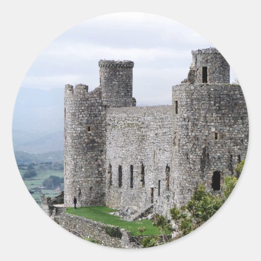 WELSH CASTLES RUNDER AUFKLEBER (Vorderseite)