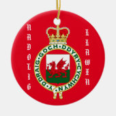 Welsh Christmas Ornament (Vorne)