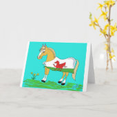 Welsh Cob Welsh Pony Karte (Gelbe Blume)