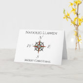 Welsh Compass Rose Weihnachten Karte (Gelbe Blume)
