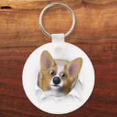 Welsh Corgi 1 Buout Schlüsselanhänger (Vorderseite)