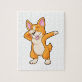 Welsh Corgi auf Hip Hop Dance Dab Puzzle (Vertikal)