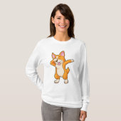 Welsh Corgi auf Hip Hop Dance Dab T-Shirt (Vorne ganz)