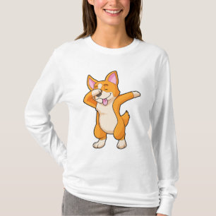 Welsh Corgi auf Hip Hop Dance Dab T-Shirt