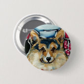 Welsh Corgi Cardigan Button (Vorne & Hinten)