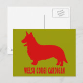 Welsh Corgi Cardigan Postkarte (Vorne/Hinten)