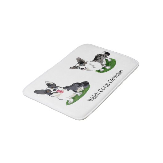 Welsh Corgi Cardigans Badematte (Schrägansicht)