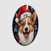 Welsh Corgi Custom Christmas Ornament (Vorderseite)
