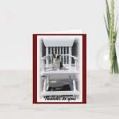 Welsh Corgi Danke Note Card (Vorderseite)