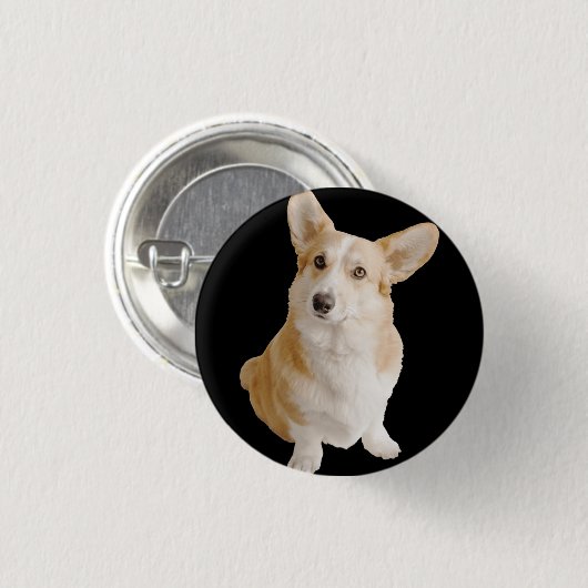 Welsh Corgi Dog Button (Vorne & Hinten)