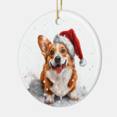 Welsh Corgi Dog Christmas Personalized Keramik Ornament (Links)