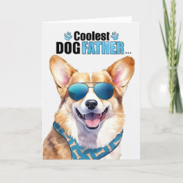 Welsh Corgi Dog Cooler Vater Vatertag Feiertagskarte