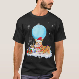 Welsh Corgi Dog Niedliche Weihnachtsbeleuchtung Lo T-Shirt