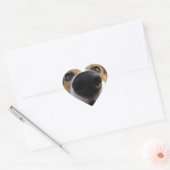 Welsh Corgi Dog Nose Collection Herz-Aufkleber (Umschlag)
