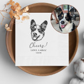 Welsh Corgi Dog Personalisiert Cheers Napkins Serviette