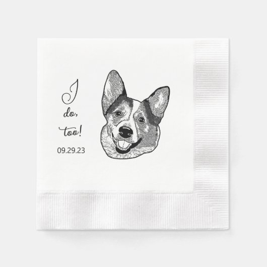 Welsh Corgi Dog Personalisiert ich auch Serviette (Vorderseite)