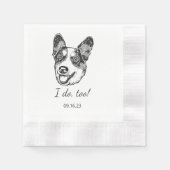 Welsh Corgi Dog Personalisiert ich auch Serviette (Vorderseite)