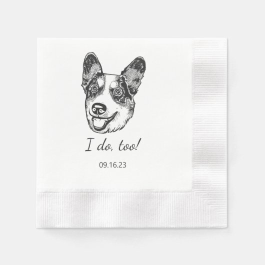 Welsh Corgi Dog Personalisiert ich auch Serviette (Vorderseite)