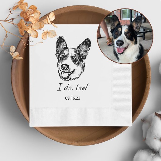 Welsh Corgi Dog Personalisiert ich auch Serviette