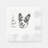 Welsh Corgi Dog Personalisiert ich auch Serviette (Vorderseite)