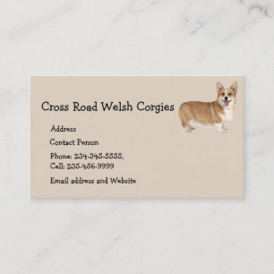 Welsh Corgi Dog Pet Animal Logo Business Card Ma Visitenkarte
