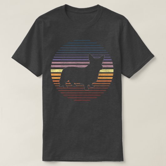 Welsh Corgi Dog Retro1555 T-Shirt (Design vorne)