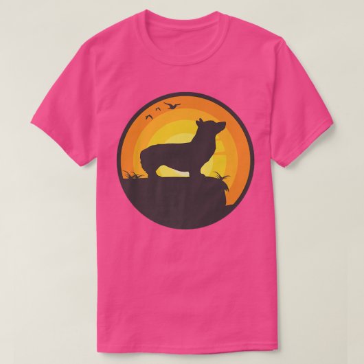 Welsh Corgi Dog Retro1587 T-Shirt (Design vorne)