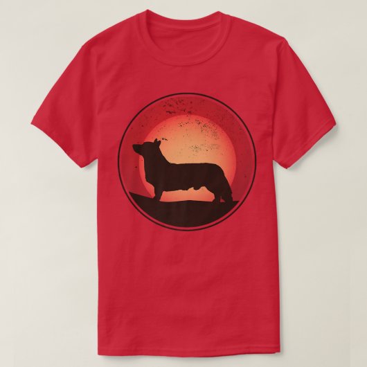 Welsh Corgi Dog Retro Premium T - Shirt Copy Co (Design vorne)