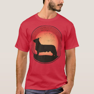 Welsh Corgi Dog Retro Premium T - Shirt Copy Co