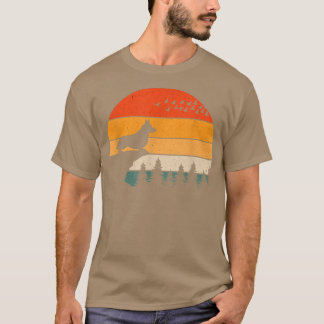 Welsh Corgi Dog Sunset Retro Style for Men Women  T-Shirt