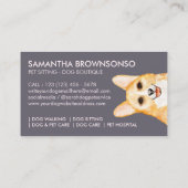 Welsh Corgi Dog Visitenkarte (Rückseite)