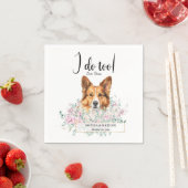Welsh Corgi Dog Wedding Cocktail Napkins Serviette (Beispiel)