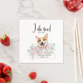 Welsh Corgi Dog Wedding Cocktail Napkins Serviette (Beispiel)