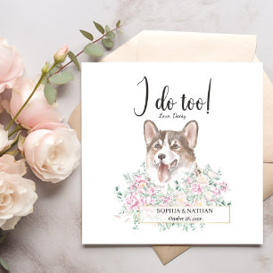 Welsh Corgi Dog Wedding Cocktail Napkins Serviette