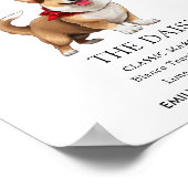 Welsh Corgi Dog Wedding Signature Drink Sign Poster (Ecke)