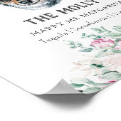 Welsh Corgi Dog Wedding Signature Drink Sign Poster (Ecke)