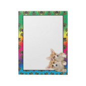 Welsh Corgi farbenfrohe Hundekuchen Muster Notizbl Notizblock (Rotiert)