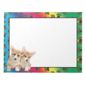 Welsh Corgi farbenfrohe Hundekuchen Muster Notizbl Notizblock (Vorderseite)