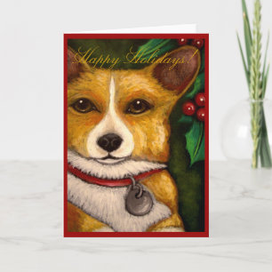 WELSH CORGI FERIENKARTE FEIERTAGSKARTE
